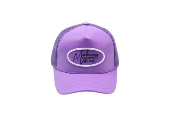 Purple Leather Hat